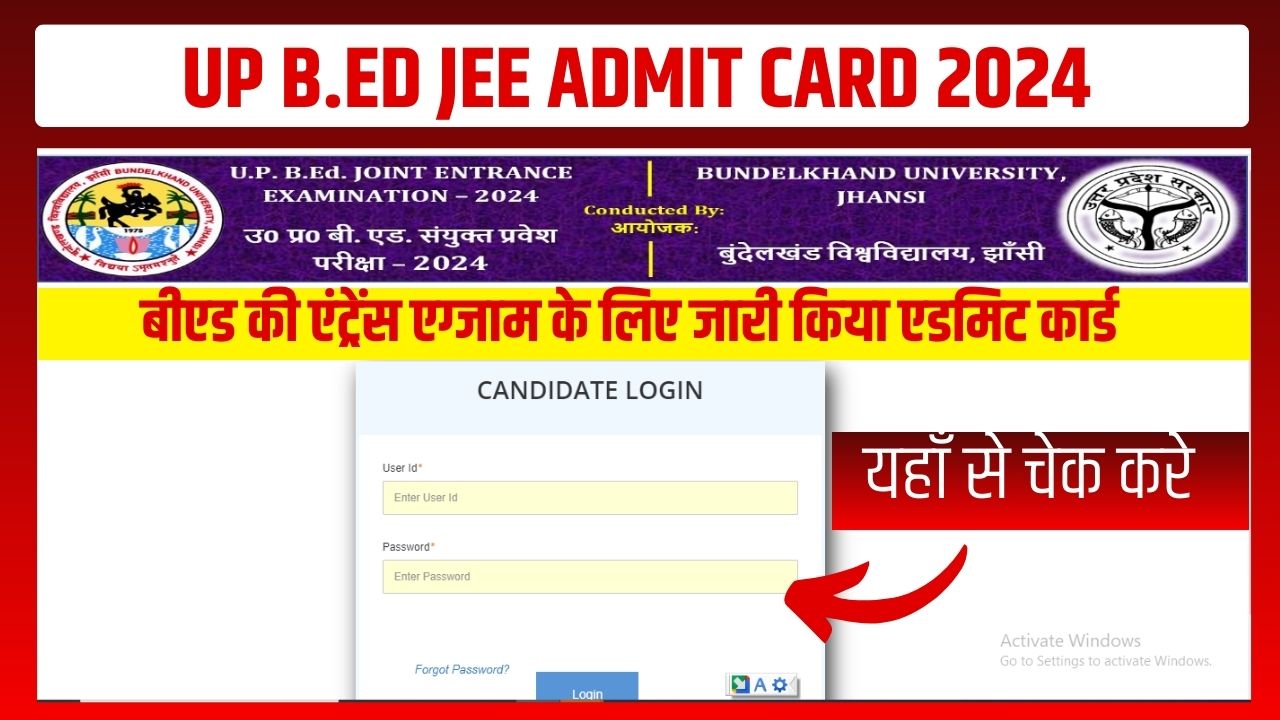 UP BEd JEE ADMIT CARD 2024