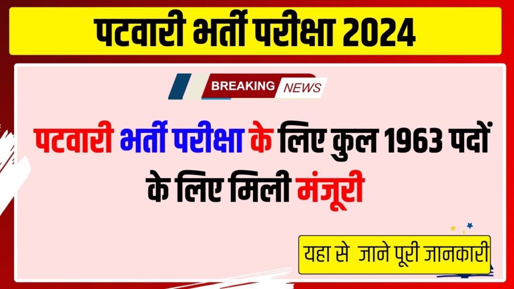 PATWARI BHARTI RAJASTHAN 2024