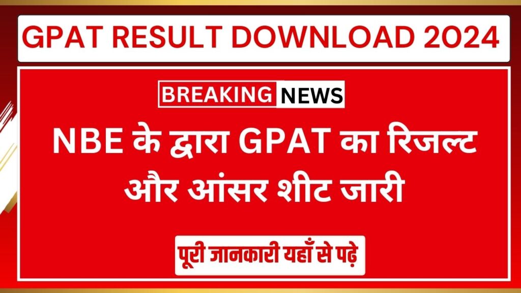 GPAT RESULT 2024